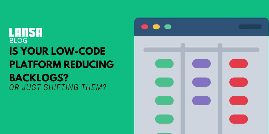LANSA's tweet photo. Your IT backlog has been growing &amp; the stress of recent global events has exacerbated the situation but is this reducing your backlogs or is it shifting the workload to other departments? Learn more: https://t.co/AVqM40iccr
#itbacklog #lowcode #citizendevelopers #appdev https://t.co/8ZMAg0MnHA