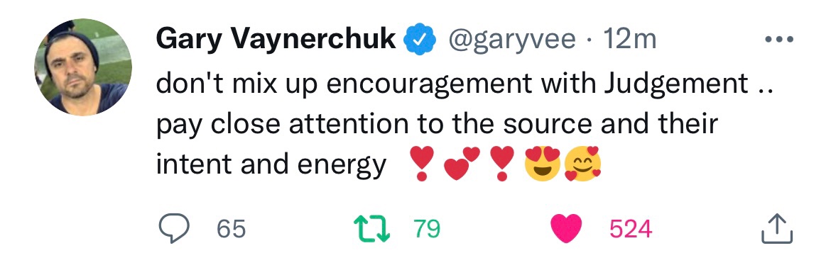 As administrators/educators visiting teachers' classrooms, two mindsets we can have...

(1) I'm in your classroom to judge you, or (2) It's a privilege to see you in action.

As much as possible, I believe we should gravitate to the latter.

(inspired by this <a href="/garyvee/">Gary Vaynerchuk</a> tweet)