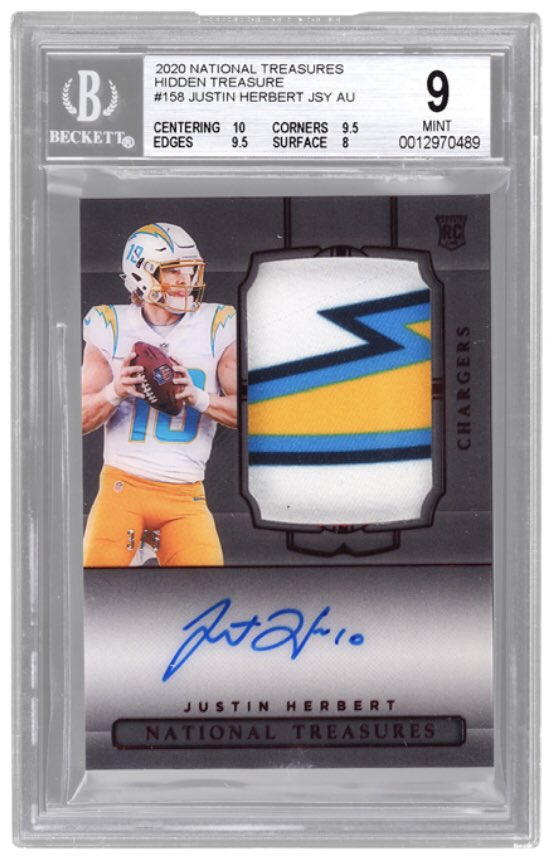At 2:30 PM ET @CollectableApp will IPO a ‘2020 National Treasures Hidden Treasures Justin Herbert RPA’ (BGS 9). The financials:

>Market Cap: $61,000
>Price Per Share: $5.00
>Total Shares: 12,200

The 1st fractional Herbert & the 1st player from the 2020 NFL draft class to IPO https://t.co/ZZf6nI8Lka
