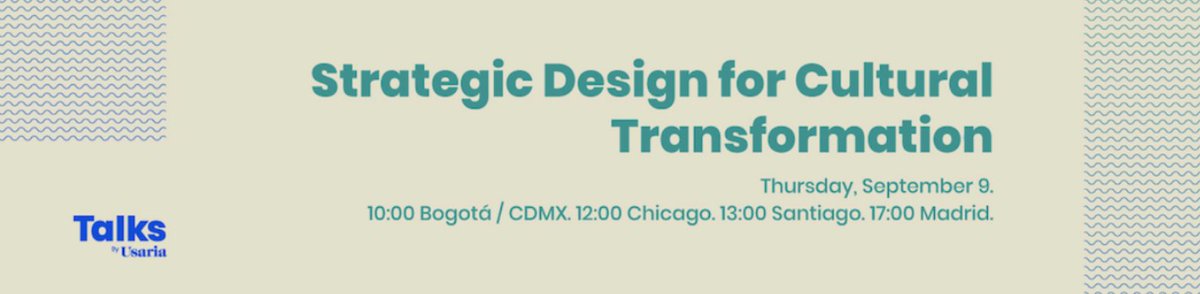 SutherlandLabs's tweet image. A reminder that on Thursday our UXAlliance partners at Usaria are hosting a talk on 'Strategic Design for Cultural Transformation' - sign up using the link below! #UXAlliance #Usaria #CulturalTransformation 

ow.ly/eSmJ50G5s8H