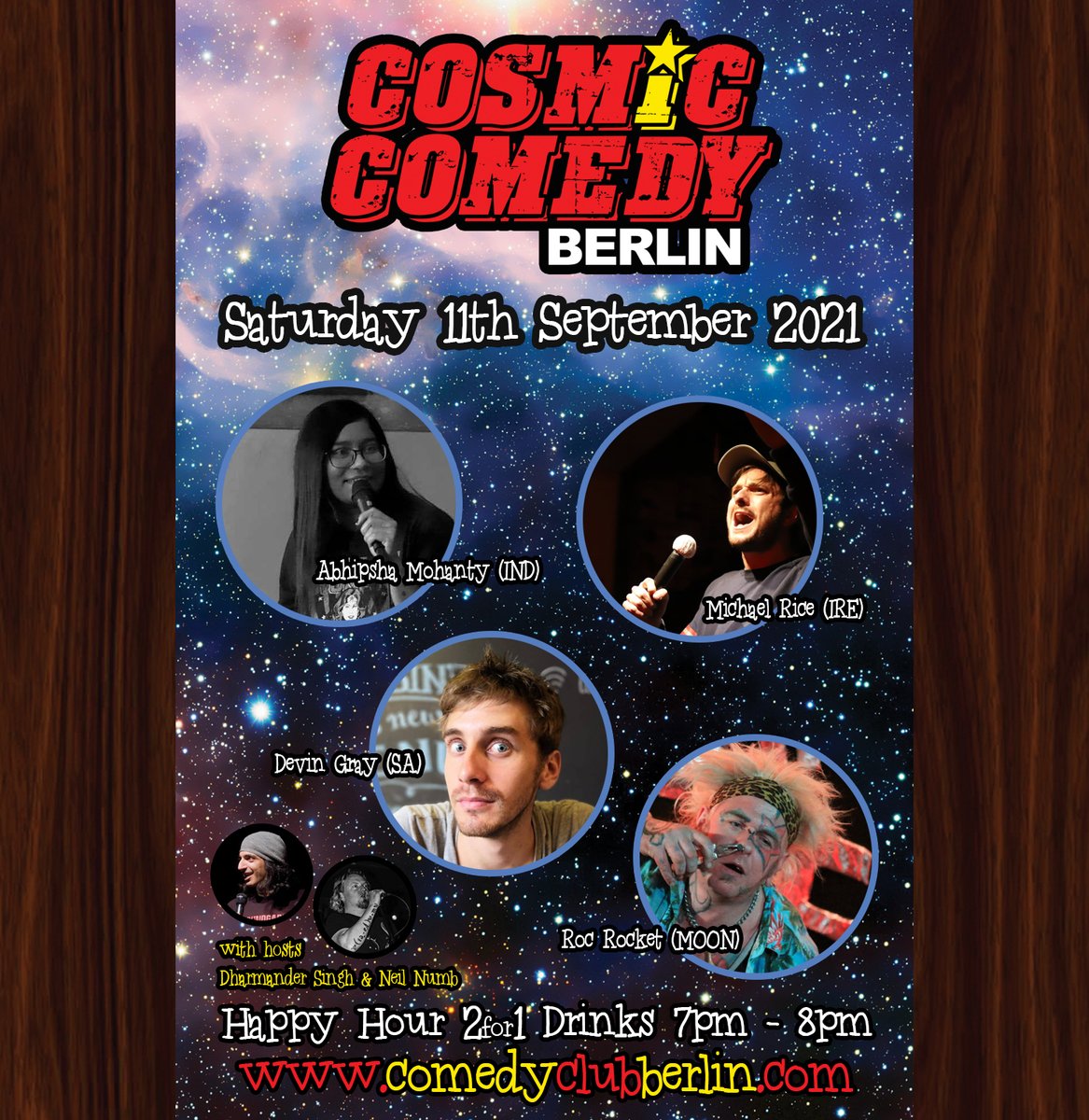 CosmicComedyBLN's tweet photo. Cosmic Comedy Club Berlin : Showcase
Sat 11th Sep
#Cosmiccomedy, #Berlinactivities, #Comedyinenglish, #thingstodoinberlin, #Berlin, #comedyberlin, #ComedyinBerlin, #liveinberlin, #berlinlive, #BerlinComedy, #Berlinevents, #Bestofberlin, #eventsinberlin, #berlincity, #berlingram, https://t.co/umyP3Uv5ex