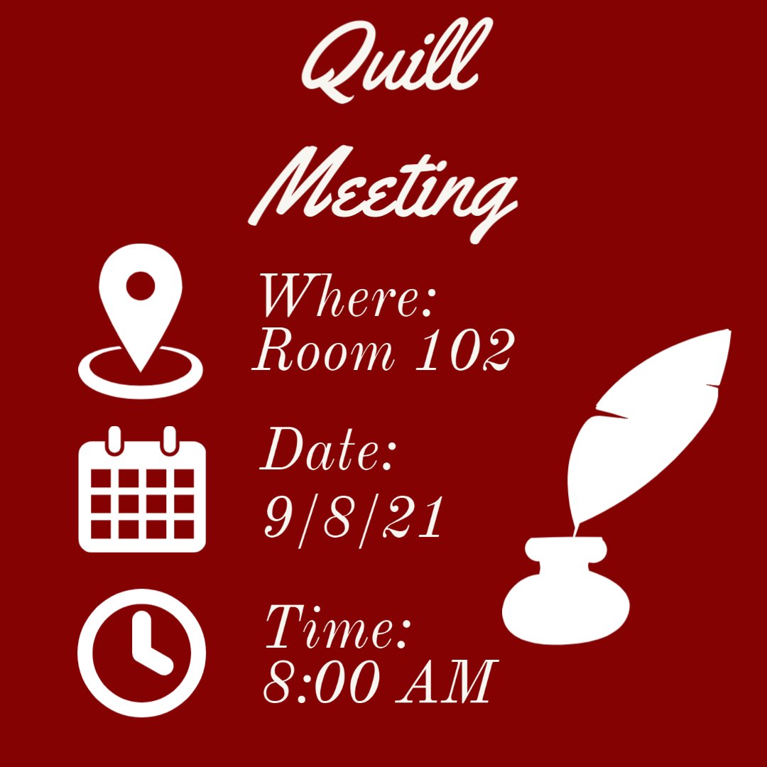 The components of the club include:  opportunities to improve your own writing, possibility to participate in The Quill statewide competition, helping create a writing collection for the school, and looking at the writing of others and the impact it has on us.