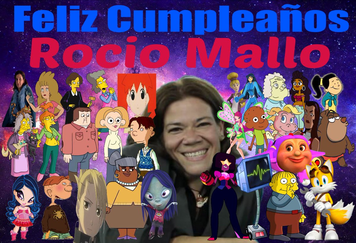 luis1201_arturo's tweet photo. Feliz cumpleaños @rociomallo hice esta imagen para ti con todos tus personajes mas conocidos. Que dios te bendiga.
#StevenUniverse #BobEsponja #LosSimpson #SonicBoom #JayJayElAvioncito #HarveyBeaks #BatmanElValiente #DragonTales #Clarence #WinxClub #CliffordElGranPerroRojo https://t.co/mGliLMsDuR