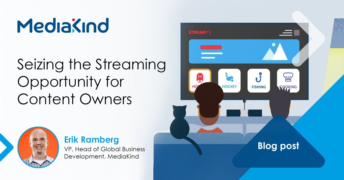 Media_Kind's tweet photo. Are you a #contentowner building a profitable and relevant #DTC service? Check out our latest blog where @ErikRamberg_MK, VP, Head of Global Business Development, #MediaKind explains how you can seize the streaming opportunity. Read: https://t.co/TPQiRTsjRW

#MKEngage https://t.co/P8dFxysAnD