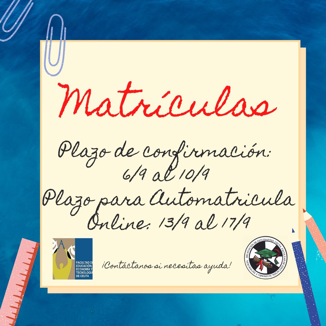 defeetce's tweet photo. ¡Que no se os pase el plazo! 😜 https://t.co/2vxRTCqurp
