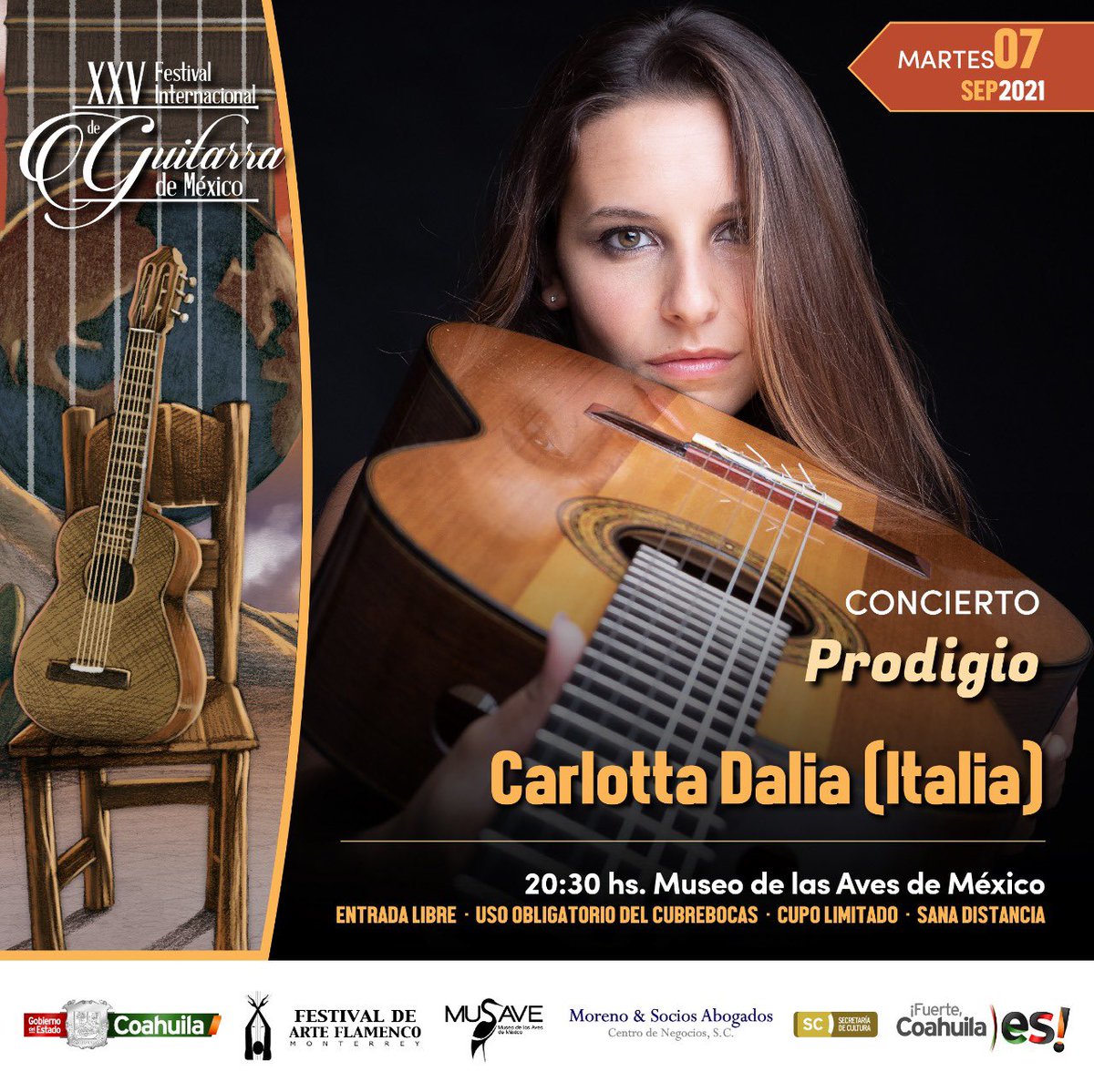 El día de hoy martes 7 de septiembre, continúa disfrutando de la programación del XXV Festival Internacional de Guitarra. 

¡Acompáñanos del 4 al 11 de septiembre!

<a href="/CulturaCoahuila/">SC COAHUILA</a> <a href="/FIGMexico/">FIGMéxico</a>