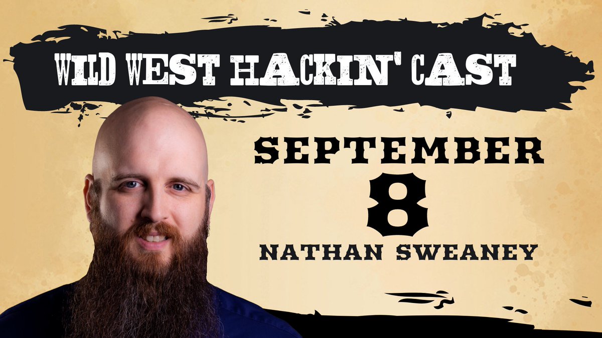 WWHackinFest's tweet photo. Come join us for tomorrows Hackin' Cast  with Nathan Sweaney  @sweaney  - The Four Horseman of Risk Management on Wednesday, September 8th starting at 1 p.m. EST (pre-banter starts at 12:30 p.m. EST).  Learn more and register at: https://t.co/GLGHPmEV3a https://t.co/uViVBFmTst