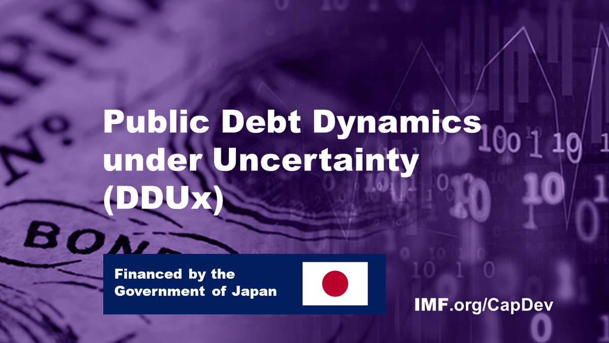 imfcapdev's tweet photo. NEW online course: you can now register for our Public Debt Dynamics under Uncertainty course via @edXOnline.

This course discusses how to think about public debt projections when we acknowledge uncertainty about the key underlying variables: https://t.co/OcGa5plhuW #IMFx https://t.co/MU4e8ErDUa