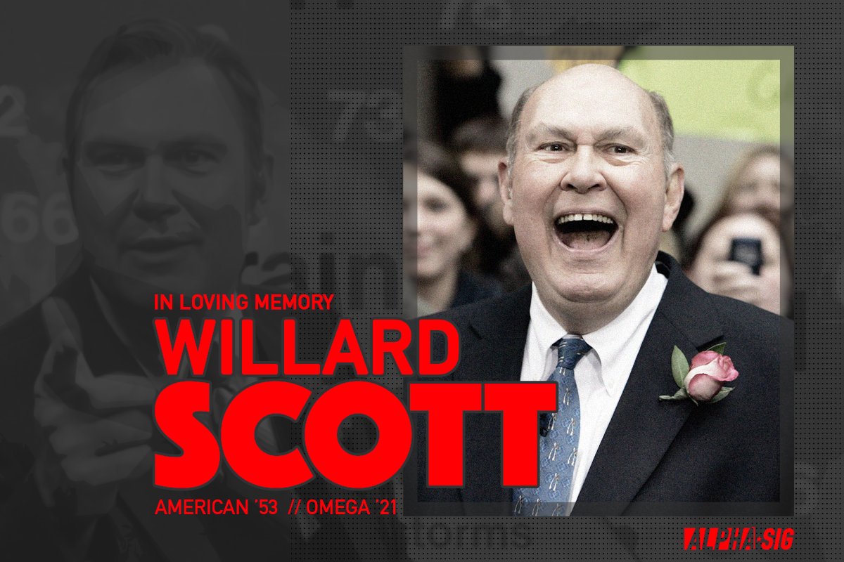 alphasigs's tweet photo. Alpha Sigma Phi mourns the loss of Willard Scott, American '53, who passed into the Omega Chapter on Saturday. Brother Scott is best known for his work as the spirited weatherman on the @TODAYshow. He was a 2009 recipient of our Distinguished Merit Award.

https://t.co/m6t4ZTQryL https://t.co/IvU5KMX1S4