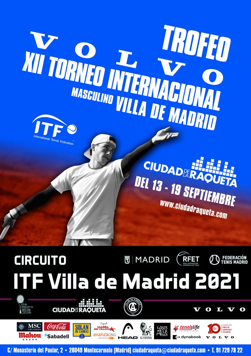 Próxima semana en <a href="/ciudadraqueta/">Ciudad de la Raqueta</a> <a href="/ITFTennis/">ITF</a> 25.000$ Copa <a href="/volvocares/">Volvo Car España</a> 🎾🏆🎾Vuelve el tenis internacional!!