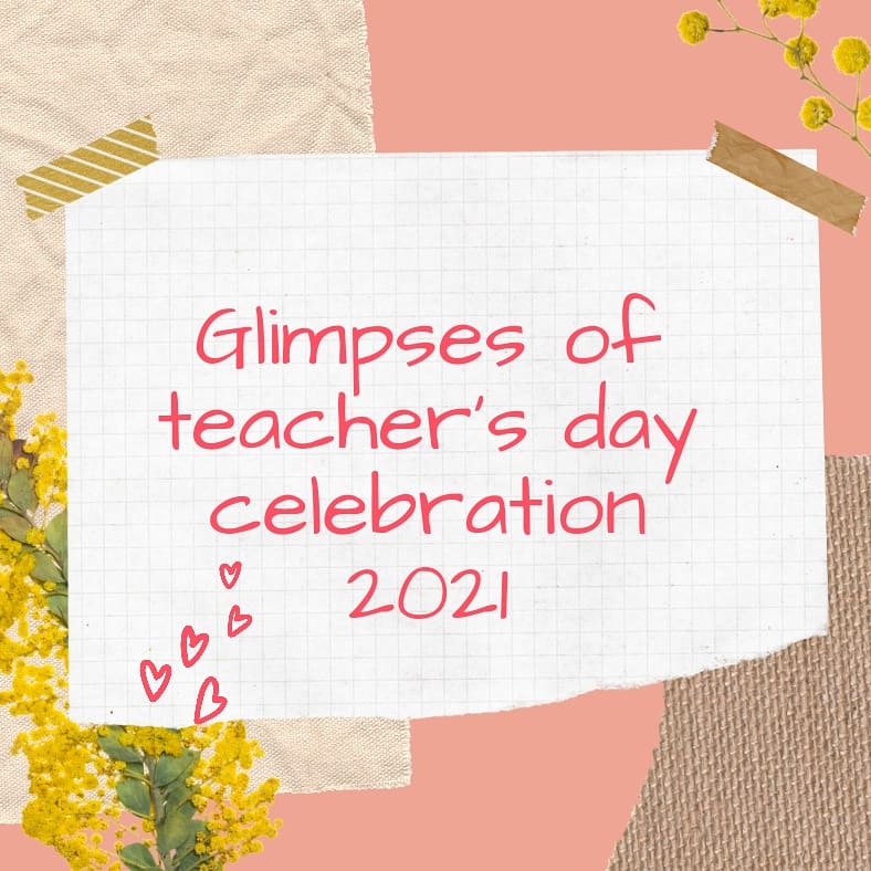 Tarseel1's tweet photo. “Without you, we would have been lost. Thank you, teachers, for guiding us, inspiring us And making us what we are today.”  ― Glimpses of  Teacher’s Day 2021 https://t.co/GIWAMJdKw4
