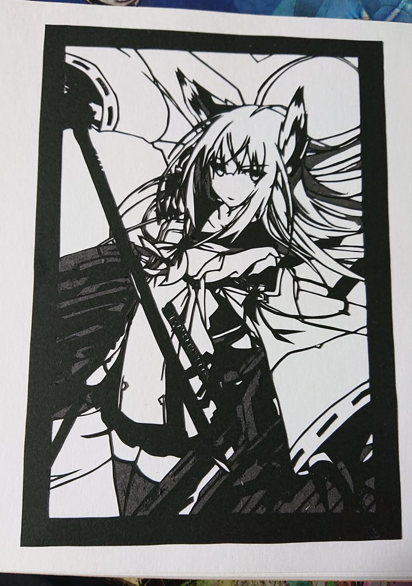 切り絵 江風 アズレンの江風を切りました 口元をミスしてしまったのが心残り アズールレーン 江風 切り絵 Tkdrの作業部屋 ツイレポ