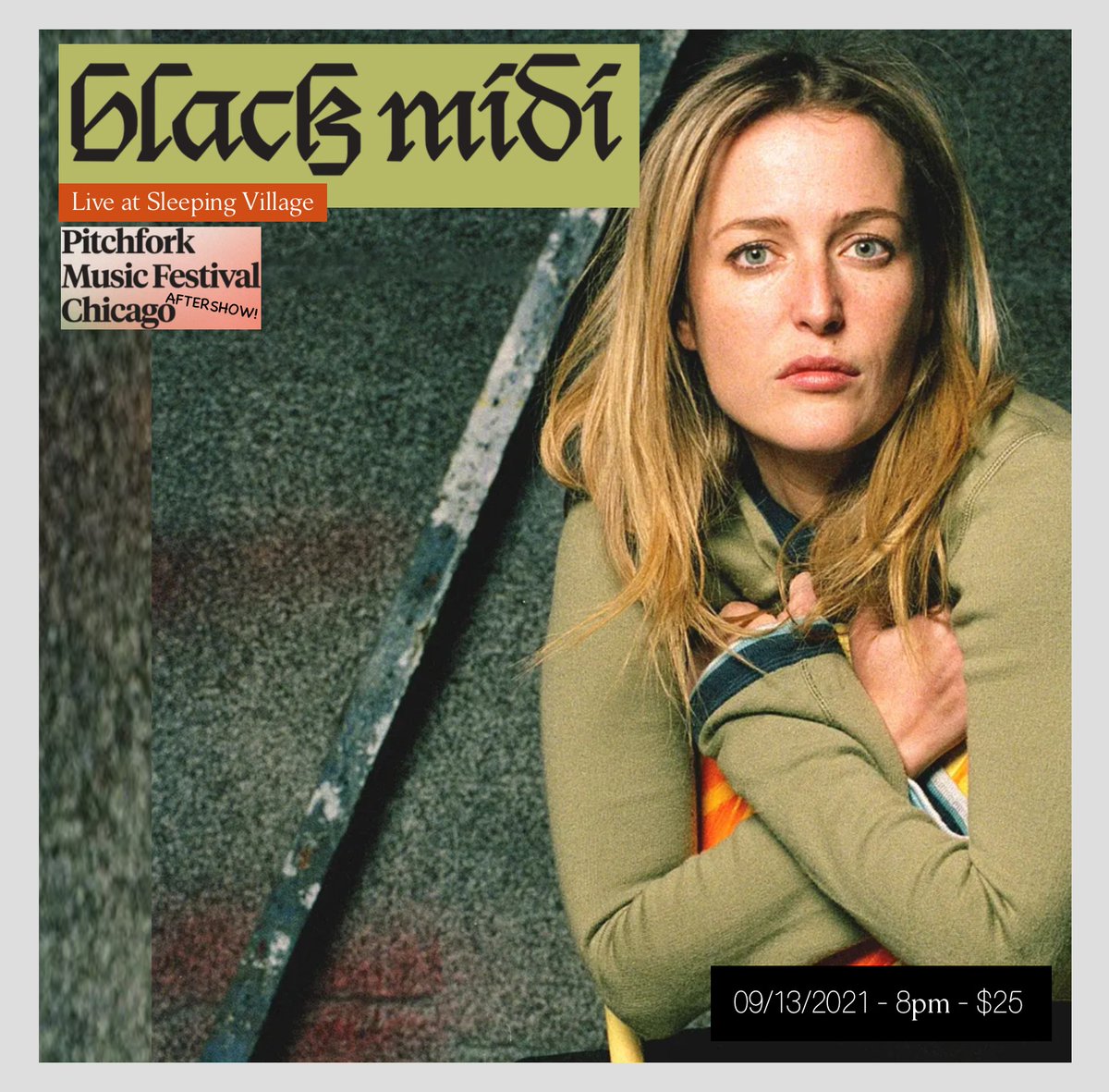 🅙🅤🅢🅣 🅐🅝🅝🅞🅤🅝🅒🅔🅓
<a href="/pitchforkfest/">Pitchfork Music Festival Chicago</a> After Show:
black midi
Monday, September 13

🎟️ sleeping-village.com/events/black-m…