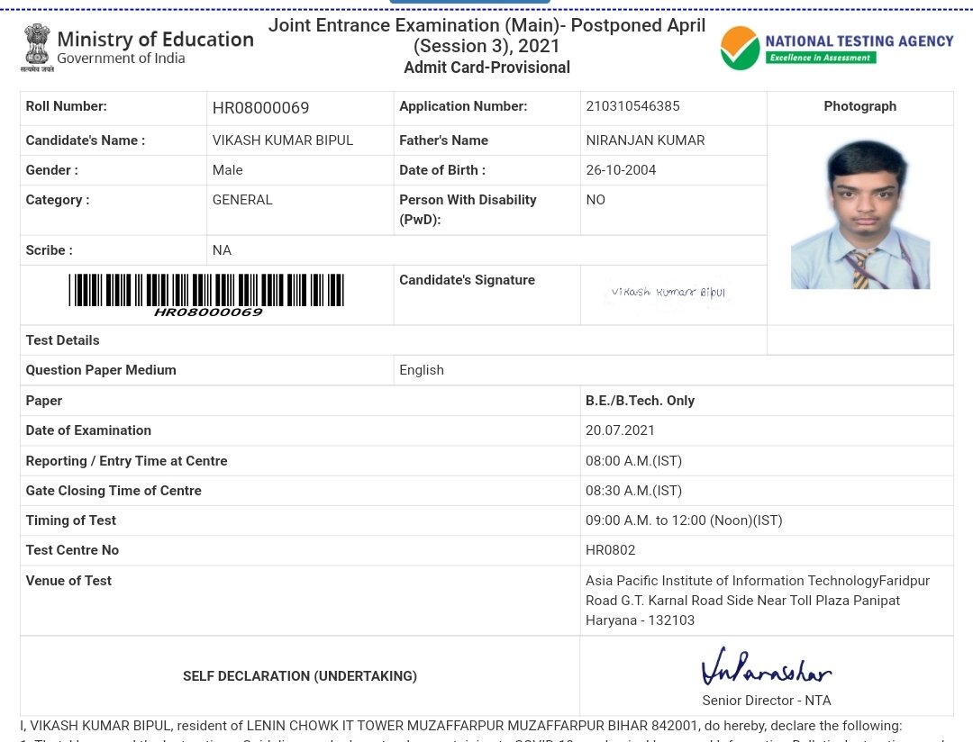 SRaprey's tweet photo. This is not justice with lakhs of true aspirants...Action should be taken against such people as soon as possible without any delay.
#scaminjee2021 #JEEMainScam
#JEEMains
@ndtv
@DG_NTA
@dpradhanbjp 
@PMOIndia
@MauryaSaurabh3 https://t.co/xb1a3C3O5I
