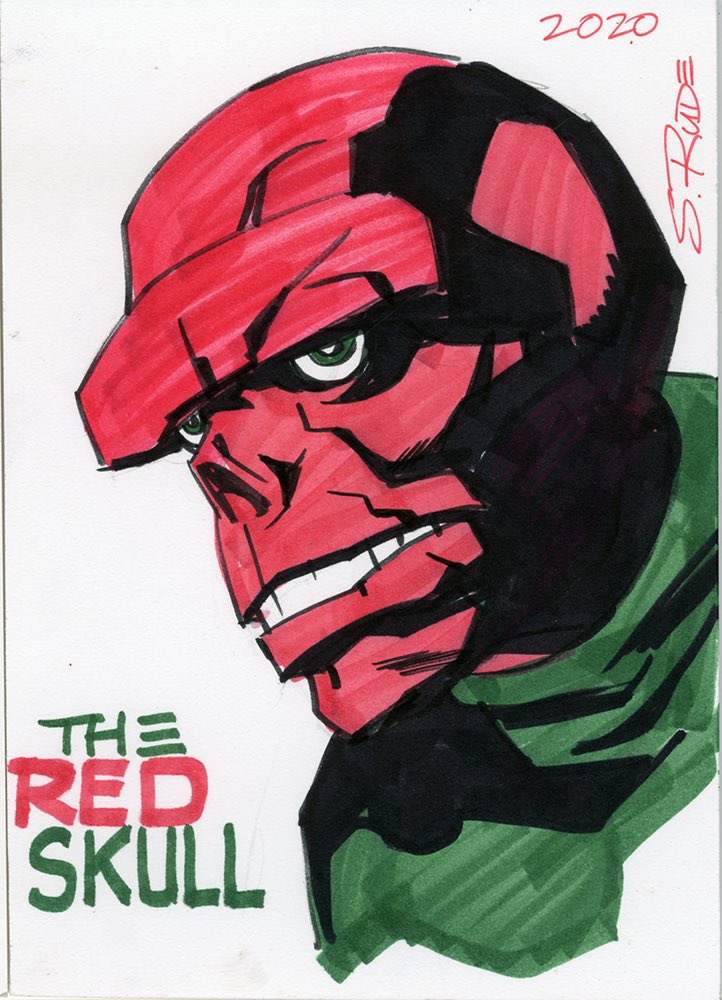 steverudeart's tweet photo. Commissioned Colored Marker illustration of Red Scull, drawn in 2020. #RedScull #SteveRude https://t.co/QUJuOtWGiE