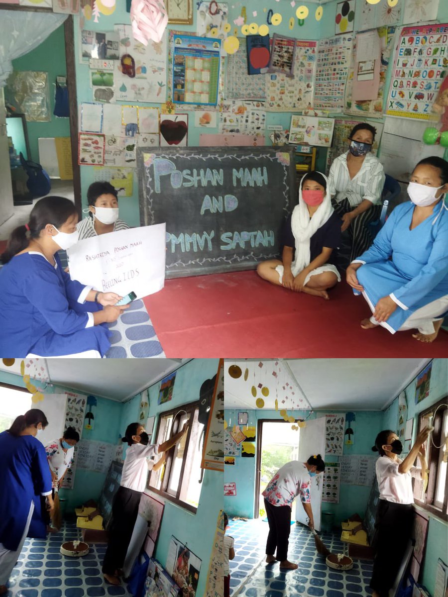 basnet_bhumika's tweet photo. The various AWC of Turuk GPU celebrates the month of September every year as "POSHAN Maah"to mobilize children and identify Malnutrition among them.
In addition other activities are also carried out like plantation and cleanliness drives.
#TURUK HWC.
#POSHANMaah2021 https://t.co/z0CxYTTSYP