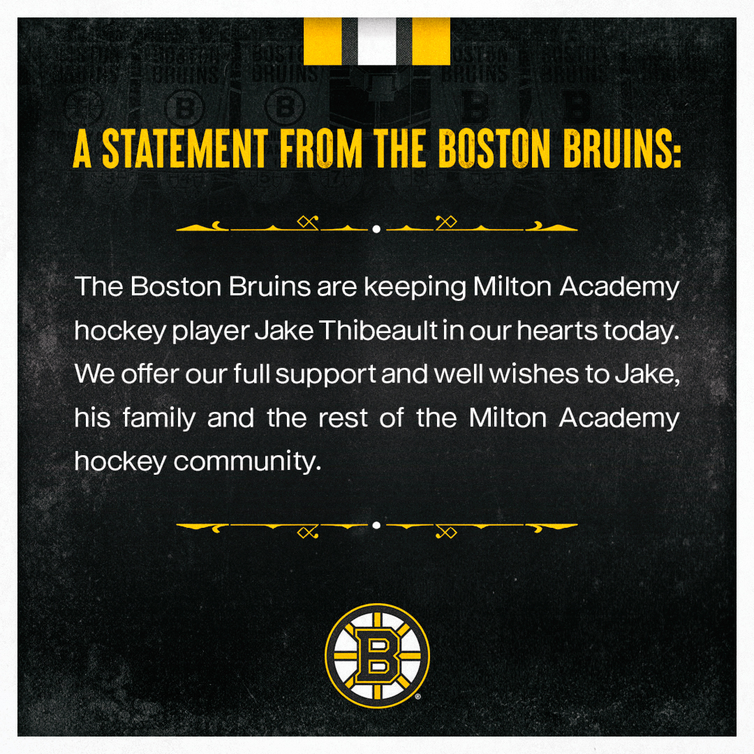 A statement from the Boston Bruins.