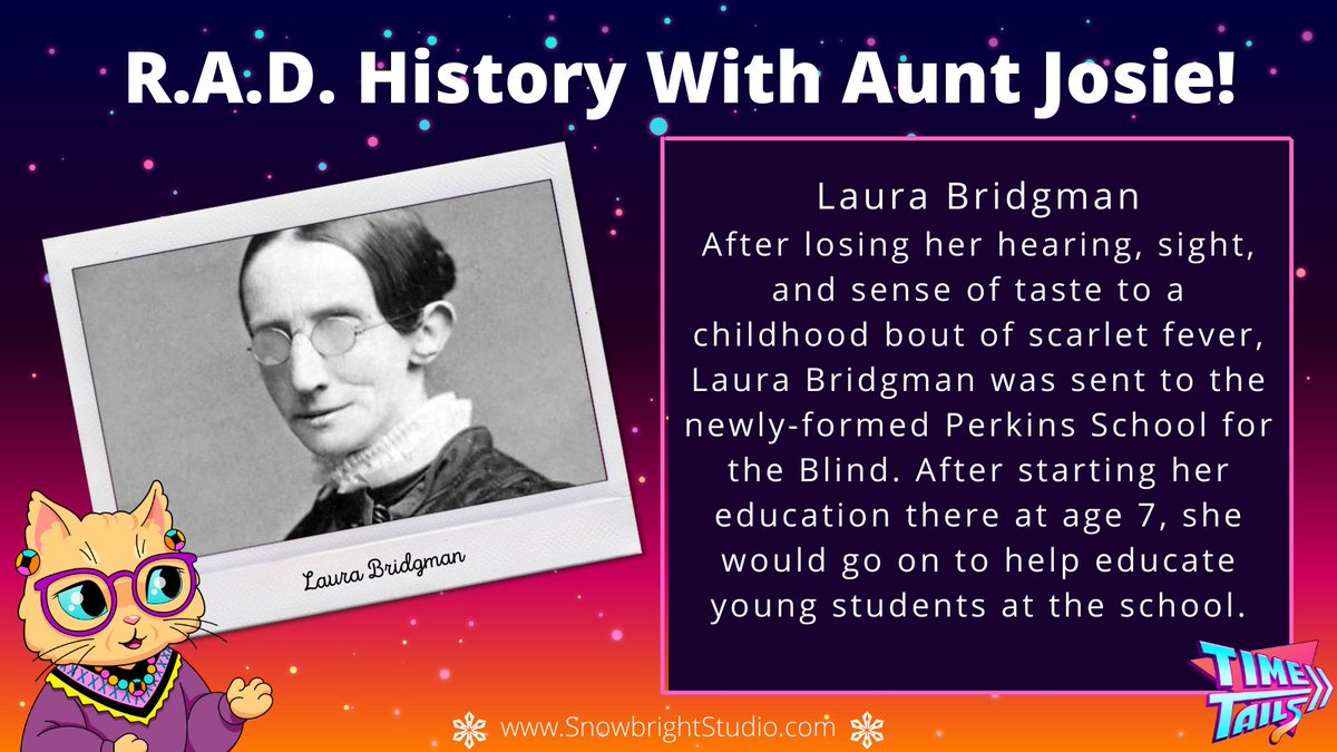 sbrightstudio's tweet photo. Laura Bridgman was the first deaf-blind person to be educated in the United States, some 50 years before Helen Keller. She taught Anne Sullivan, who would later be hired to work with a young Miss Keller. #radhistory #womeninhistory https://t.co/nd5XUxJWiB