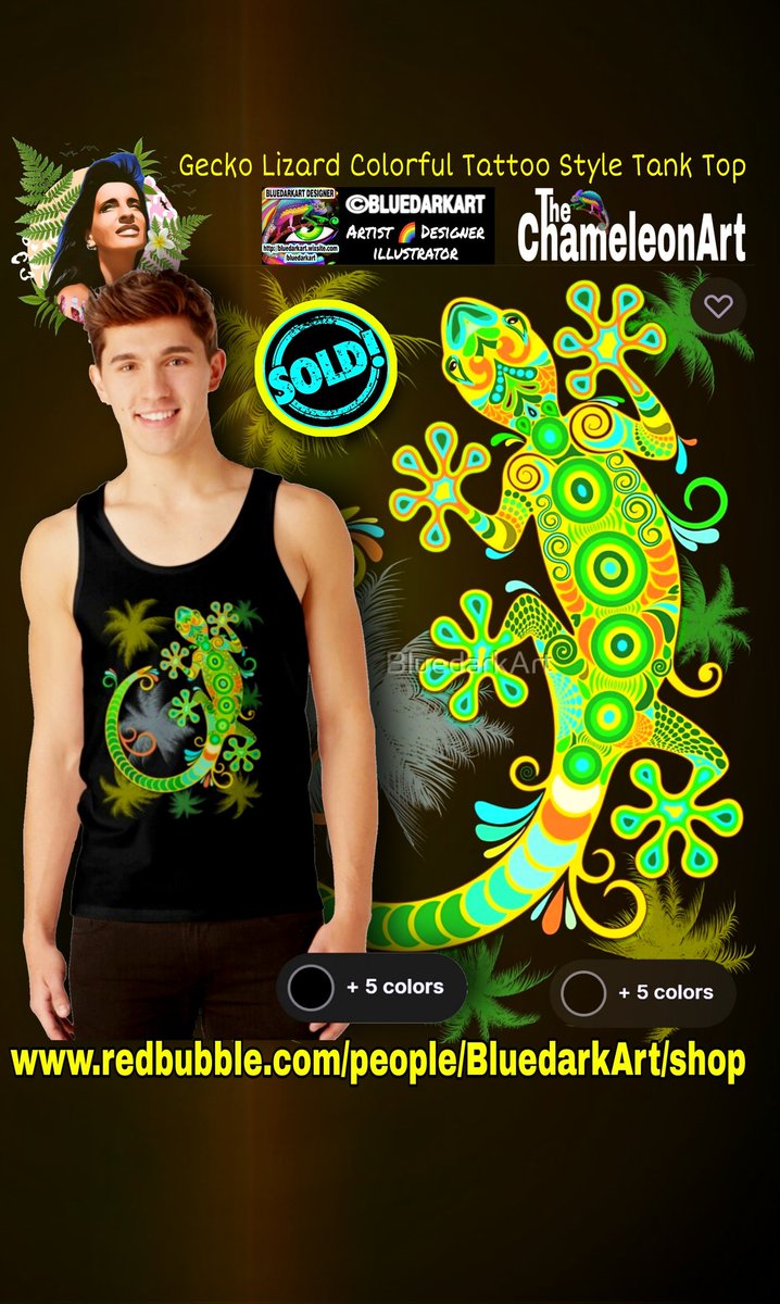 bluedarkatLem's tweet photo. SOLD! 🦎 #Gecko #Lizard #Colorful #Tattoo #Style #Tanktop 🦎 #design ©️ #BluedarkArt #TheChameleonArt 👉🏾 https://t.co/x0saELyIKM
•
🔥 #SHOPTEMBER is #code for 20% off whatever you want! 🔥 in my #shop 👉🏾 https://t.co/gVsPAQN4Mo
•
#shopping #giftideas #fashion #summer #trending https://t.co/VIMsPdDOFr