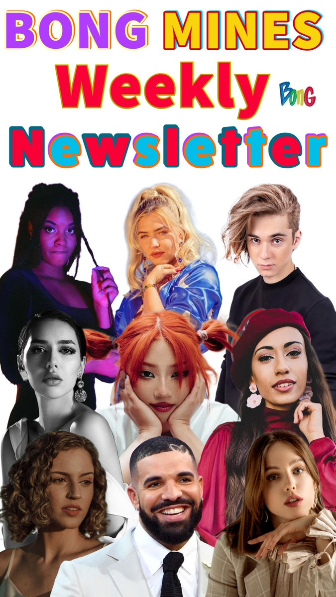 This week we are featuring music from <a href="/zephanijong/">hatsune mitski</a> | <a href="/_maxparkermusic/">Max Parker 〽️</a> | <a href="/KillaBee___/">B ♡</a> | <a href="/maddiekingmusic/">Maddie King</a> | <a href="/Drake/">Drizzy</a> | Charlotte Rosse | <a href="/noyes/">maty noyes</a> | Felicia Lu | and <a href="/nayaliviah/">Naya Liviah</a> | #bongminesentertainment #newsletter  preview.mailerlite.com/k7j8n3/1769633… #music