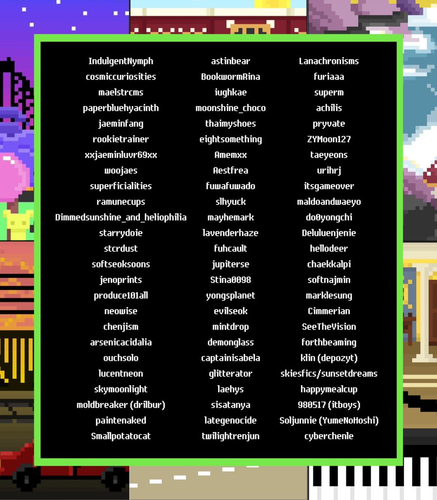 littlewonderfic's tweet photo. GUESSINGS!💚

We have 139 amazing authors joining us for this round! (one author would like to stay anon and a few dropped - they are still on this graphic, pls ignore)

Authors feel free to qt with your hints and readers feel free to drop your guesses! https://t.co/VGlLaP5R6u