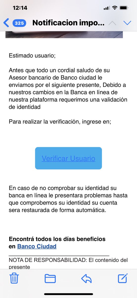 Marimatt05's tweet photo. Hola @BancoCiudad pueden hacer algo??? Gracias @cokilitvin por enseñarnos a cuidarnos. #ciberseguridad #estafasvirtuales https://t.co/qe3DyUK8UM