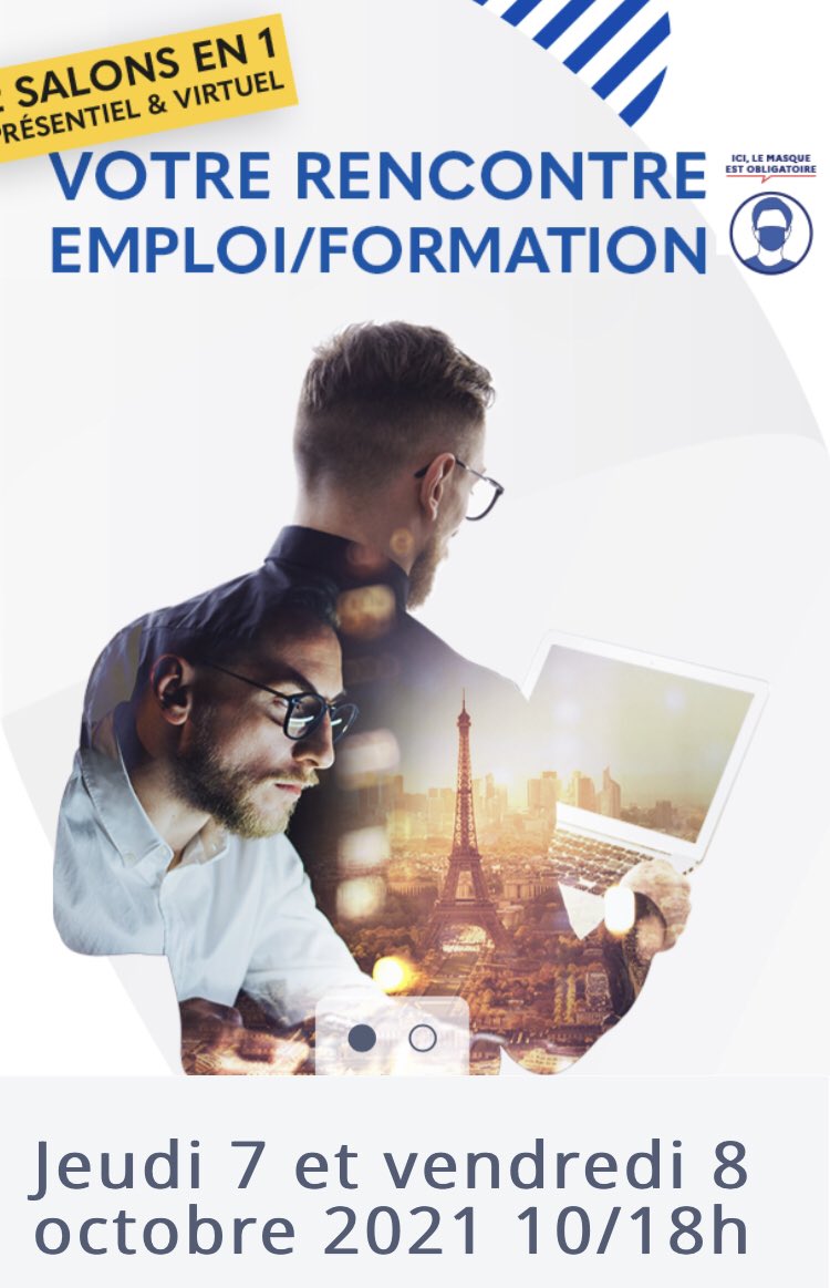 Rv le 07 et 08 octobre Paris pour l’emploi 2000 recruteurs 10000 offres à pourvoir! #1jeune1solution #TousMobilisés #Essonne @poleemploi_IDF 👉carrefoursemploi.org/minisites4/par…