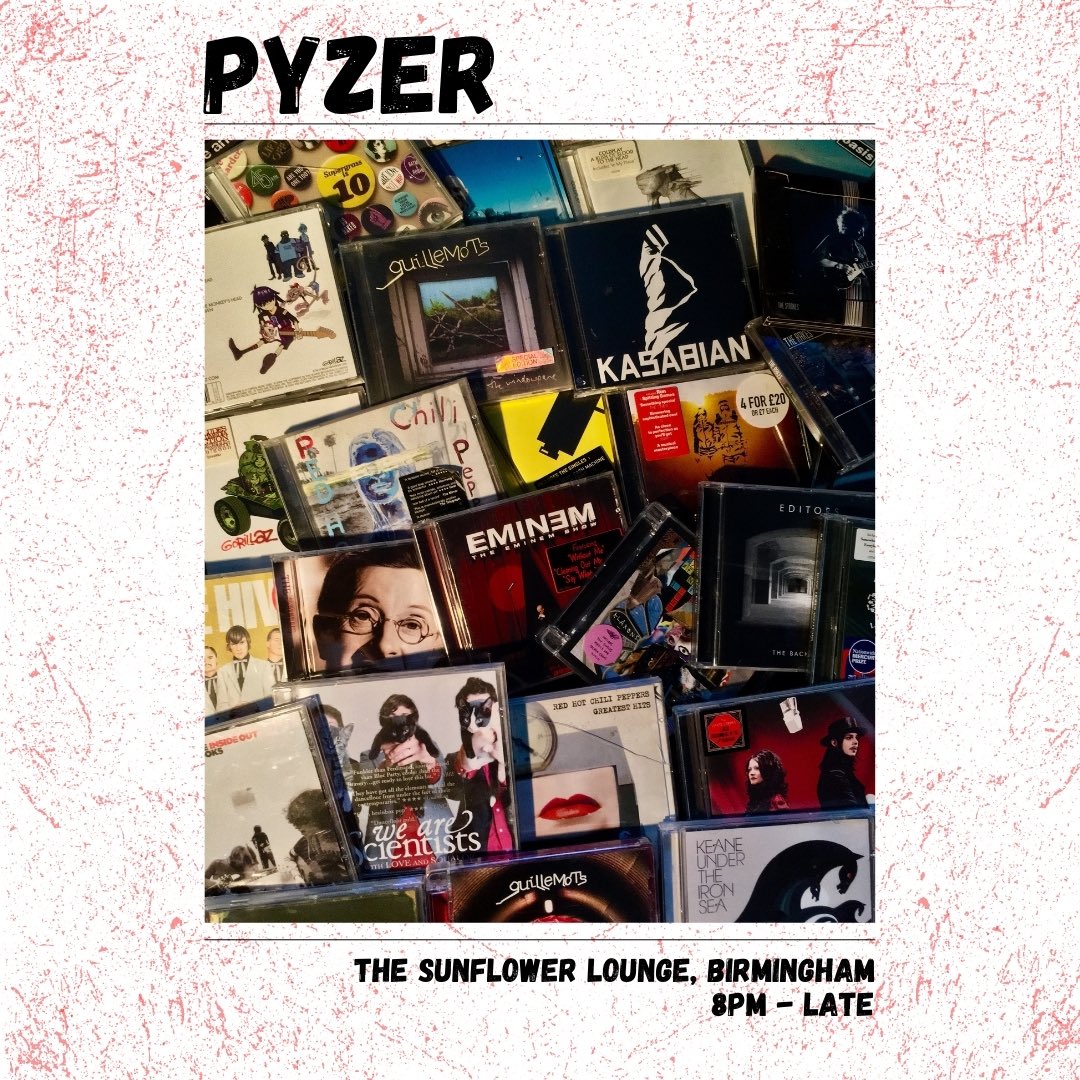 ⚡️Tomorrow night! ⚡️

<a href="/Pyzerrrr/">PYZER</a> will be spinning the freshest indie tunes from the 00’s onwards 😍

Get down for a mid week dance 🙌