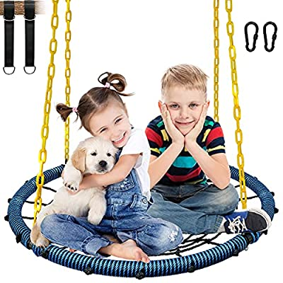 PickAPromo's tweet image. #AmazonPromoCodes ITEM: 
KKTour 40inch Spider Web Flying Tree Swing Kids and Adults  (Blue)
Save 70% with promo code 70QNNMEU through 9/18 while supplies last via amzn.to/3kUC6pa
9Old Price: $99.99
New Price: $30.00 BT