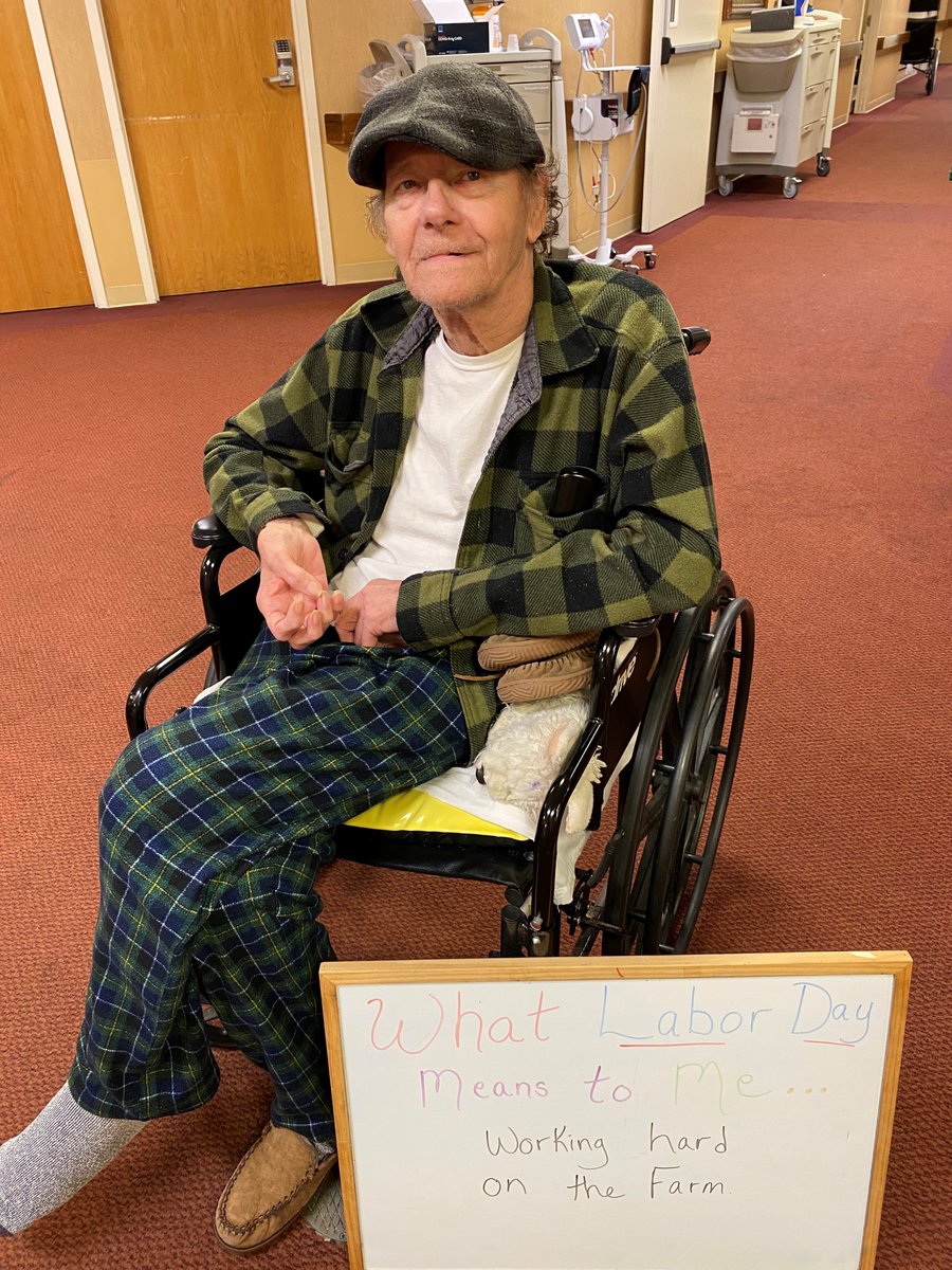 When Carl was asked “What Labor Day means to him,” he told me all kinds of good stories about all his hard work on the farm.