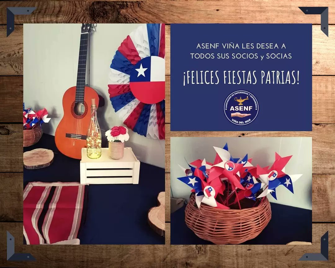 asenf_vina's tweet photo. La #pandemia nos obliga a seguir celebrando de distinta manera, por eso en #FiestasPatrias queremos entregar un pequeño regalo a nuestros socios/as, los días jueves 9, martes 14, miércoles 15 y jueves 16 de 9:00 a 11:00 hrs en oficina #Asenf #Fenasenf #Enfermeria https://t.co/6q49TfWSP8