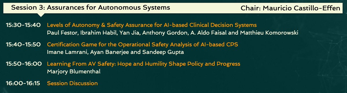 WAISE_AIsafety's tweet photo. Ready for #session3 with three talks on Assurances for Autonomous Systems #WAISE2021 @safecomp2021 https://t.co/2qWXnNeg4f