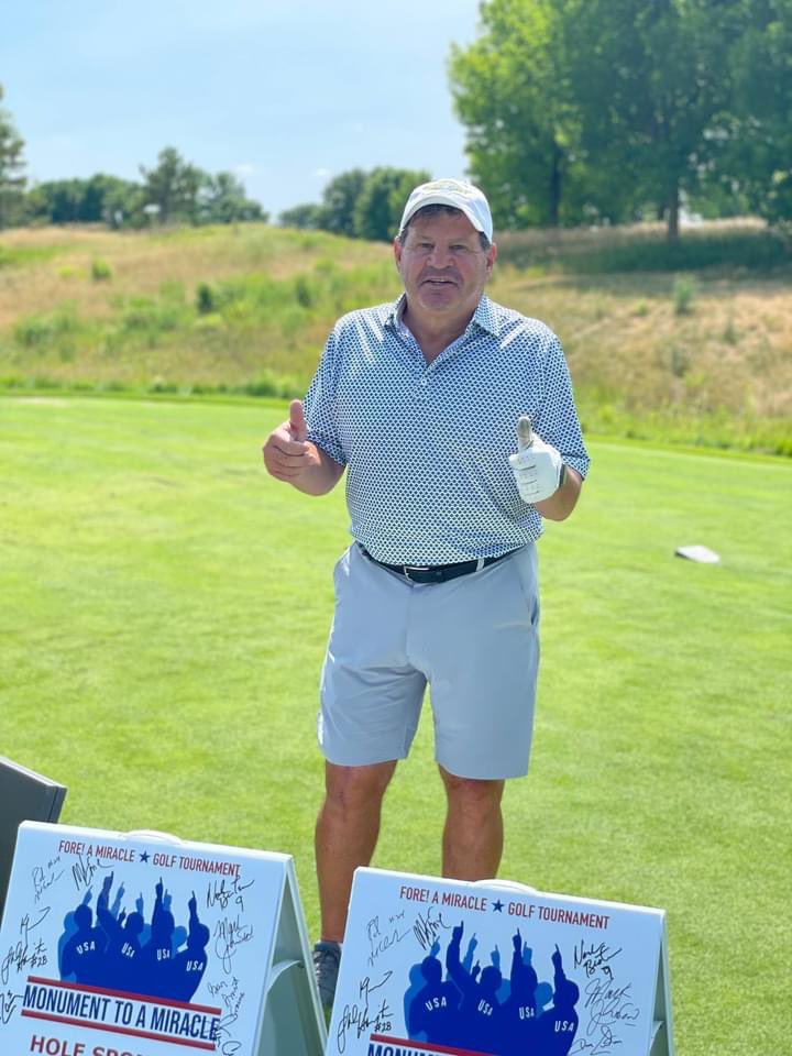 MiracleMonument's tweet photo. Pictures are in from the Fore! A Miracle Golf Tournament!  What a fun few days that was!  Big huge thanks to all the sponsors, donors, participants &amp; the @1980MiracleTeam for your support of this unique &amp; inspiring project!  ⛳🏒🏅🇺🇸 #MiracleOnIce #miraclemonument #ForeAMiracle https://t.co/Aai29kxToM