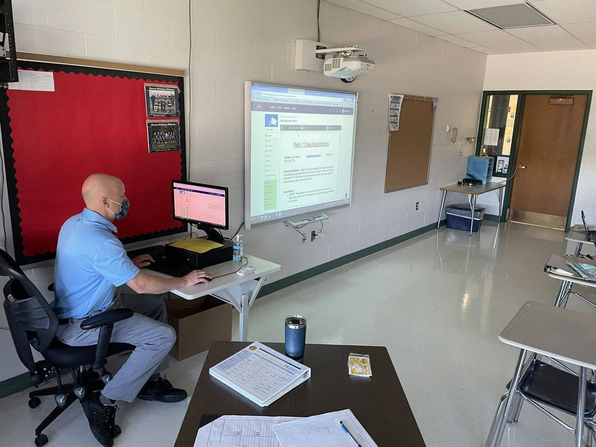 cbrownmwcsd's tweet image. Mr. Palmer was going over course expectations for Math 7, one of the courses I used to teach “back in the day!” @MwMiddle
