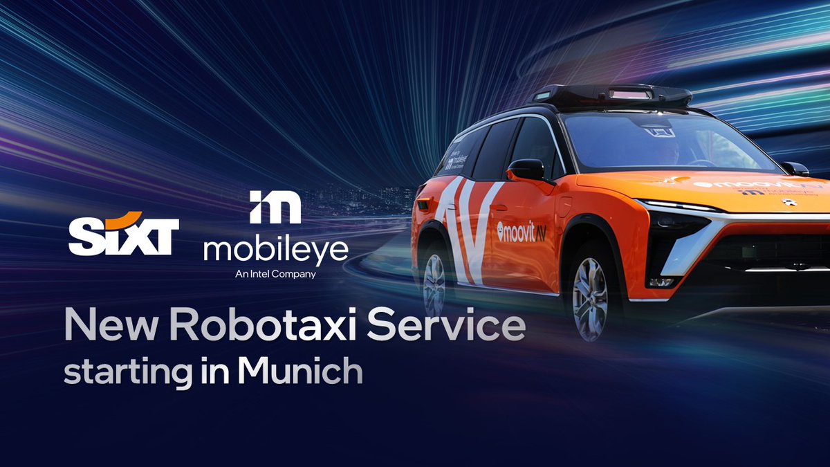 intelnews's tweet image. Soon you could hail a car with no driver. SIXT and Mobileye will operate driverless robotaxis in Munich with early rider testing beginning in 2022. #Mobility intel.ly/3jSFfXo