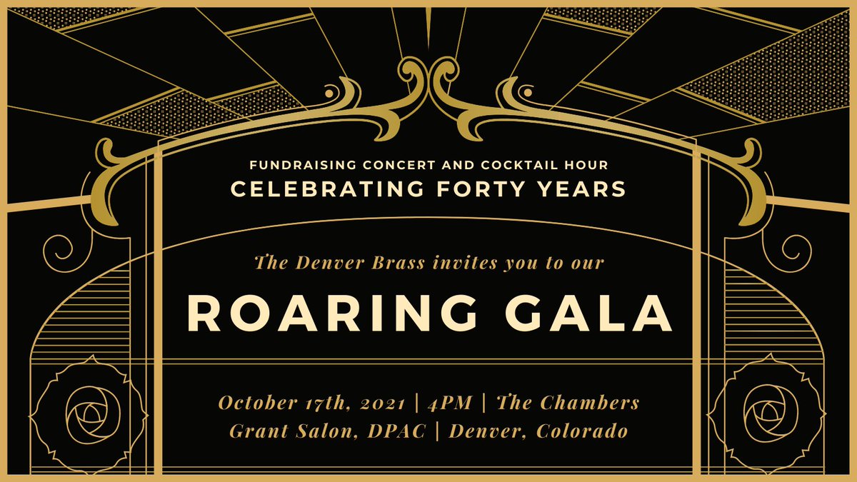 Tickets are on sale now for our ROARING GALA. Join us on October 17th for a night of music, games, and a roaring good time!
denverbrass.org/concerts/gala