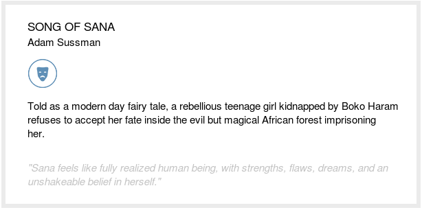 theblcklst's tweet photo. Black List readers think you should read SONG OF SANA by Adam Sussman https://t.co/TUj86uIt4P #BlackListWeekendRead https://t.co/29pXjL55fs