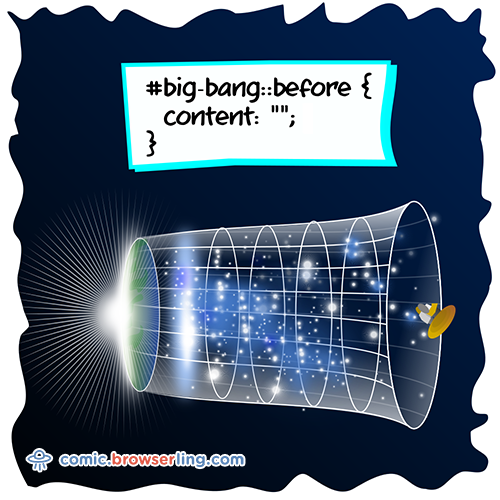 mclinuxmaxe's tweet photo. Big Bang CSS pun #big-bang::before { content: ""; } #css #csspun #code #coding #codes https://t.co/PMZPCMJO4J