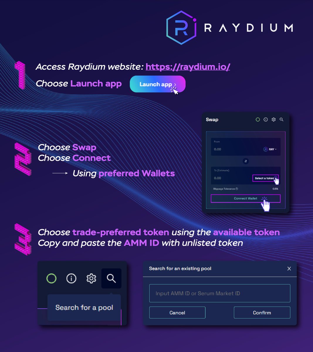RAYDIUM SWAP GUIDE The most common way to access to trade the Solana  projects is via Raydium. And in the context that money flow is coming to  Solana, investment demand in Solana