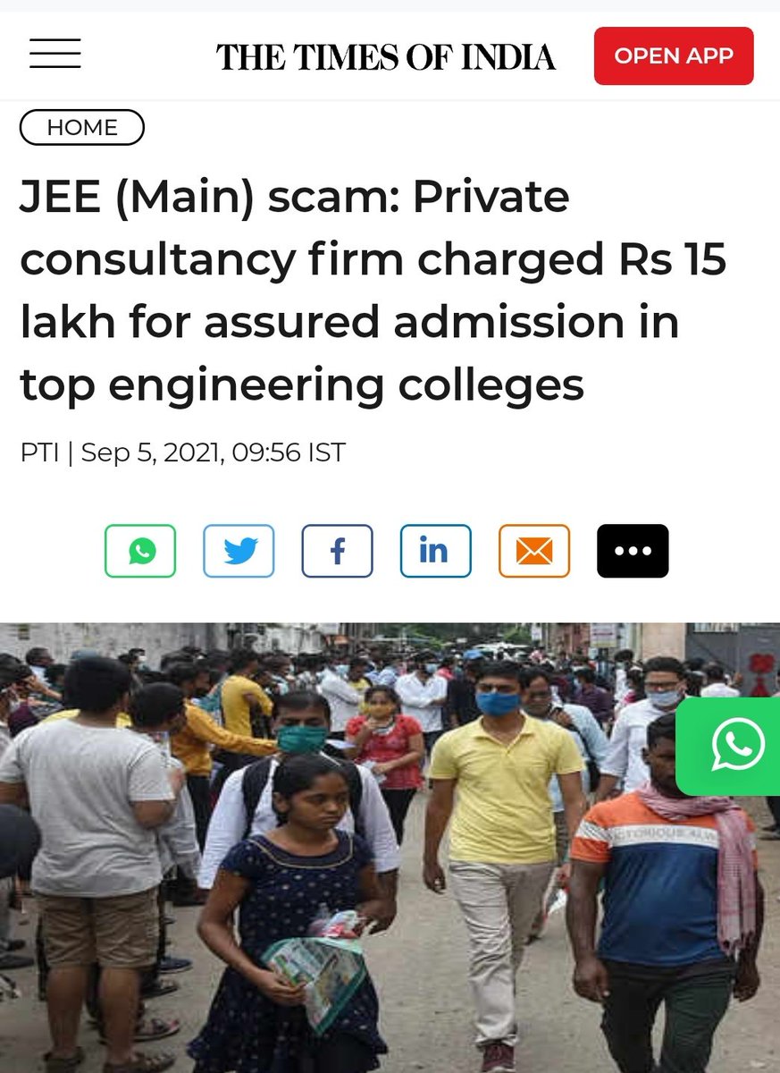 #scaminjee2021

Respected @DG_NTA , <a href="/dpradhanbjp/">Dharmendra Pradhan</a>, <a href="/EduMinOfIndia/">Ministry of Education</a> Kindly BLACKLIST all those candidates who were involved in this CHEATING SCAM 🙏🙏

This is a heart breaking news for all those aspirants who genuinely did a lot of hardwork for JEE ...😔😭