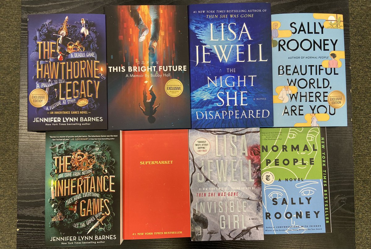 BNBucklandHills's tweet photo. What a stacked new release Tuesday!! We have new books from some of our favorite authors; Sally Rooney, Bobby Hall, @lisajewelluk and Jennifer Lynn Barnes, plus many more. Don’t forget to stock up on their previous titles as well! https://t.co/KyMCLTGowM