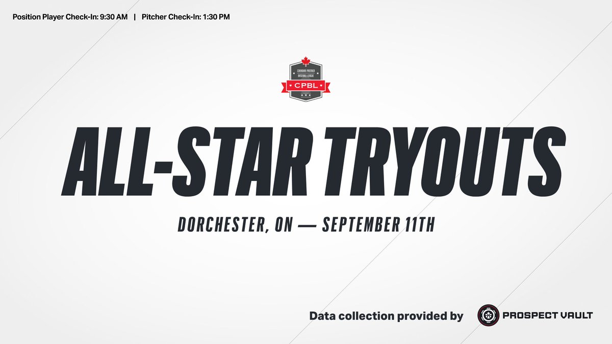 CPBLeague's tweet photo. 🚨 Invitees Announced to the CPBL All-Star Showcase Tryouts 🚨

Click the link for the full list of participants ➡️ https://t.co/NJZbHFtEok https://t.co/ZfwzR9KE9R