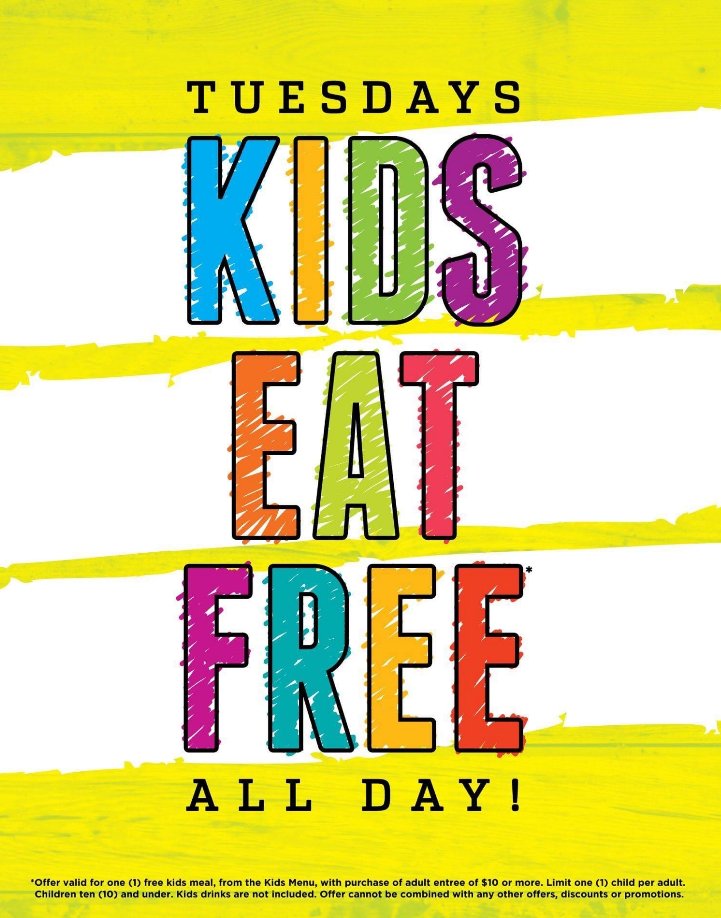 AuburnBvg's tweet photo. Recovering from the weekend &amp; don't feel like cooking tonight? Bring the kids in &amp; dine with us at Baumhower's in Auburn! Today is KIDS EAT FREE DAY! (Balloons available for the kiddos) 

KIDS EAT FREE ALL DAY 
Burger of the Day is our "Triple Play Cheese" Burger https://t.co/EeRGpSqQDe