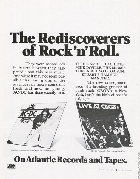 acdc's tweet photo. OTD 1976 - The “High Voltage” album is released in the US on Atco. https://t.co/YoQtJEomKM