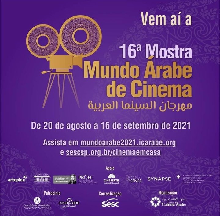 estudiosarabes1's tweet photo. Todavía estás a tiempo de sumarte a la 16° Muestra de Cine del Mundo Árabe 📽 🎬. Se realizará hasta el 16 de Septiembre. @IcarabeBrasil
Para más información visite el sitio: https://t.co/5bGYHBeRcf
#cinearabe #mundoarabe #arabe #culturaarabe #Conectados https://t.co/6zOF1bu39z