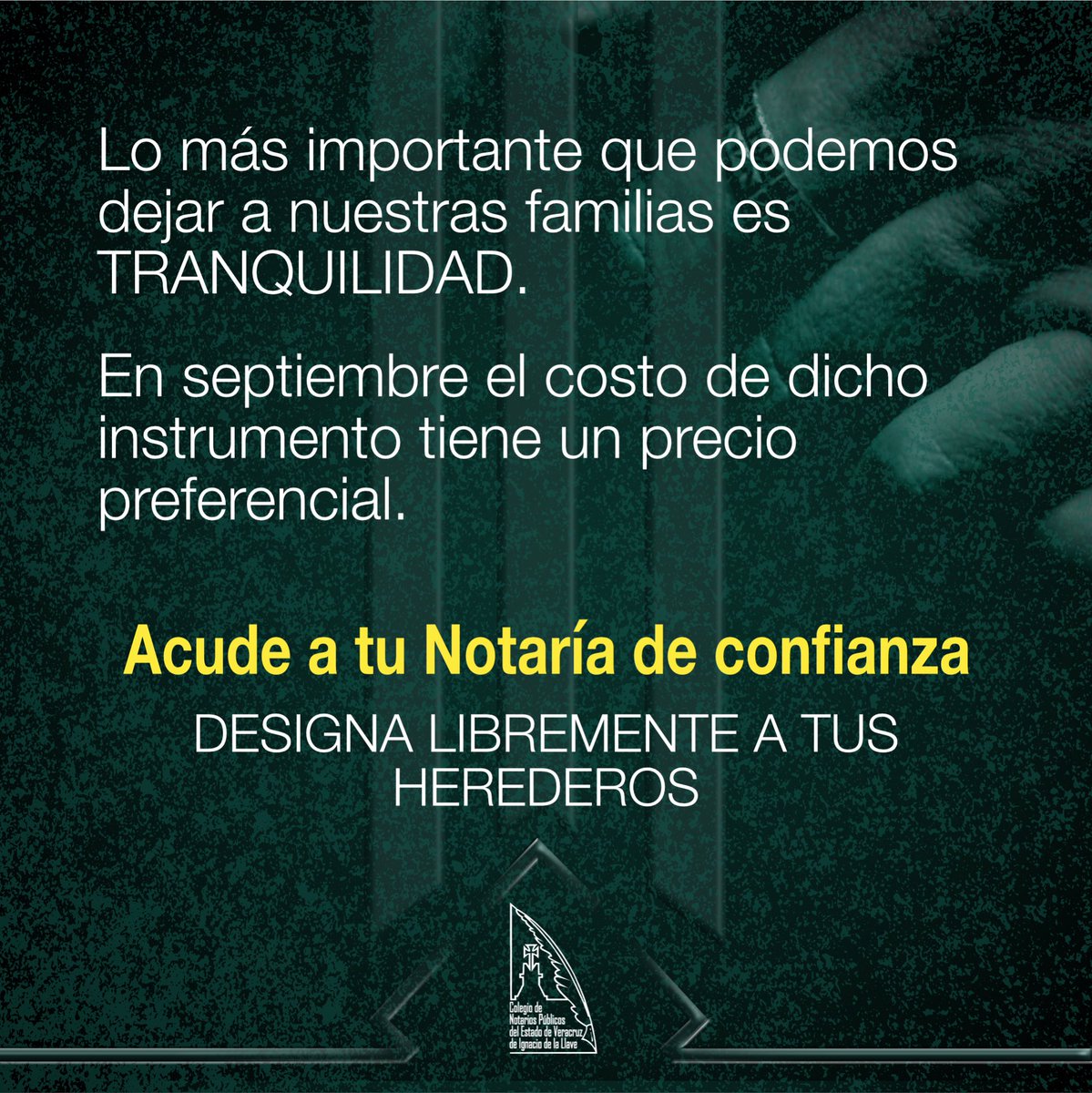 notariosver's tweet photo. Septiembre, mes del TESTAMENTO. https://t.co/sHAzxUNeq8