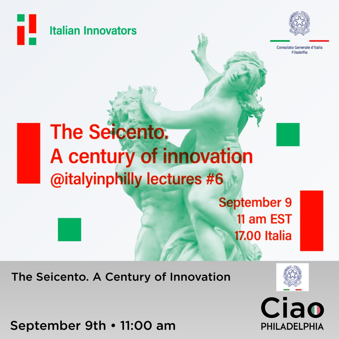 We invite you to join us for The Seicento. A Century of Innovation on Thursday, September 9th at 11:00 am, click the link below to register! ecs.page.link/nwddL