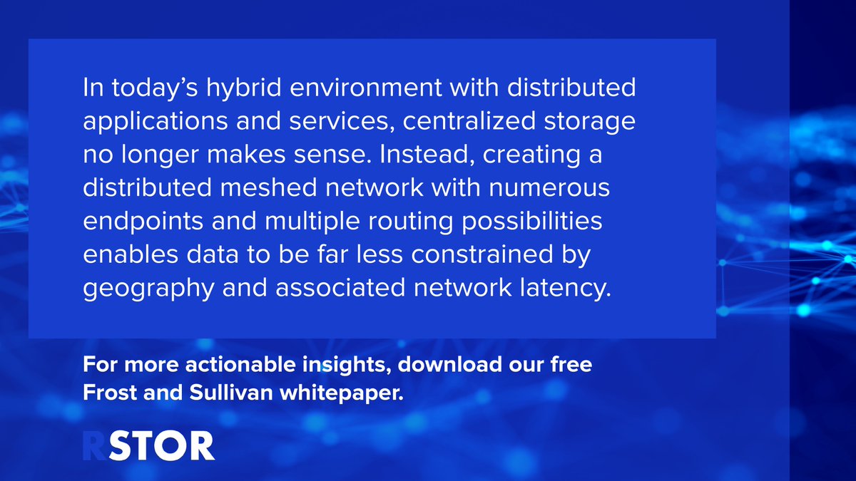 For information and advice on how to make the #cloud work for you, download our free Frost &amp; Sullivan whitepaper “Reimagining Storage for a Data-Centric World” from lnkd.in/gWUNMNG. 
#cloudstorage #cloudcomputing #distributedcloud