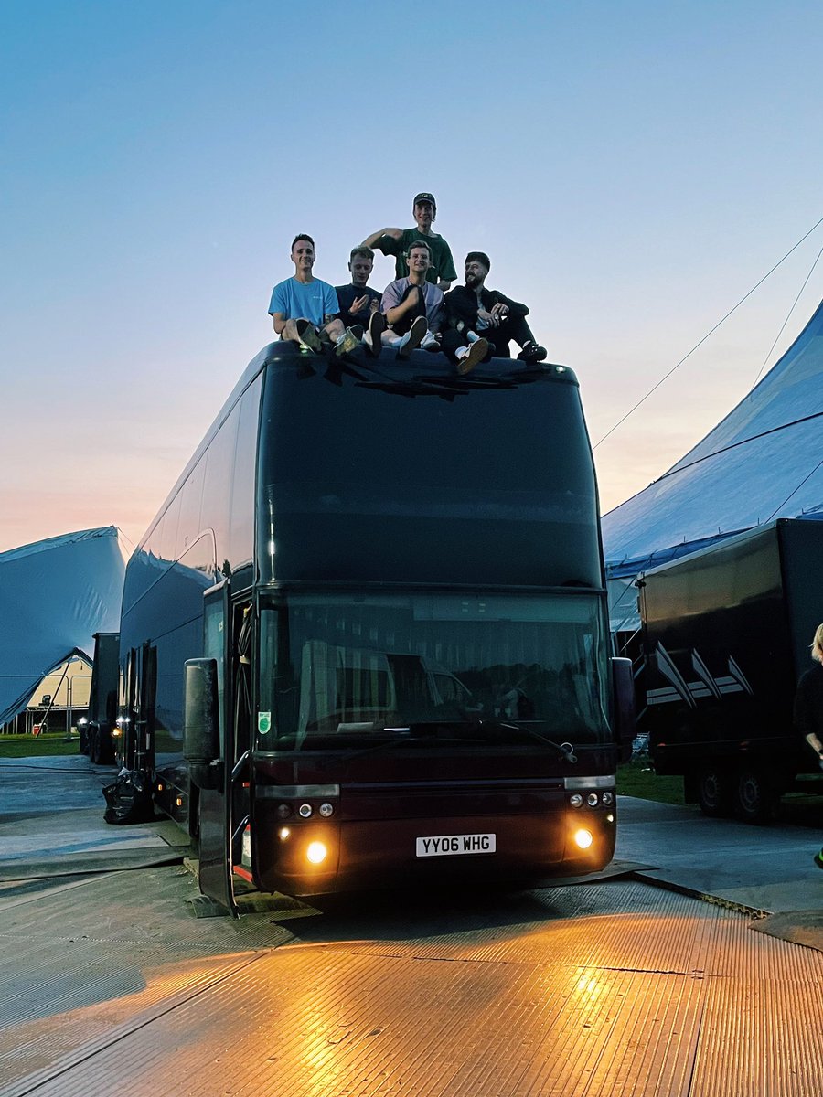 You might have seen some bus content from the least bus band in the world this weekend. 

Here’s some more; our driver Dave used to deliver Mashed Potato to Baghdad &amp; his ringtone was legitimately the Teletubbies theme tune. 

A man in control of our lives.