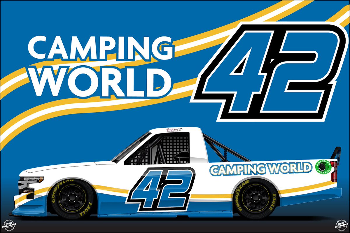 @marcuslemonis @CampingWorld would look awesome on @CarsonHocevar #42 @NieceMotorsport @NASCAR_Trucks in the Playoffs! Don’t let this wheelman be unsponsored!